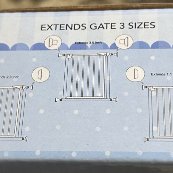 Baby Gate Extender Wall Protector for Presure Mount Gates Black (4) (NEW) - Picture 4 of 4